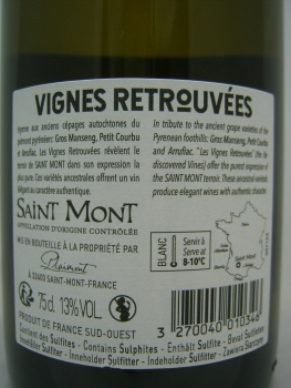 Producteurs Plaimont Vignes Retrouvees 2020, AOC Saint-Mont, Weißwein, trocken, 0,75l